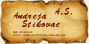 Andreja Štikovac vizit kartica